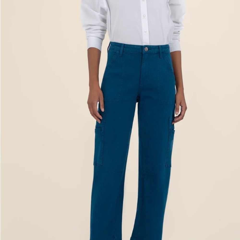 Kut from the Kloth Teal Blue Cropped Pants size 10